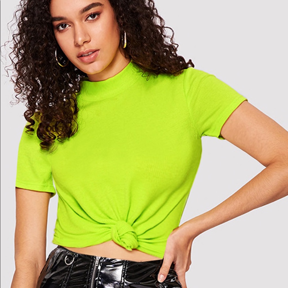 Form fit neon top